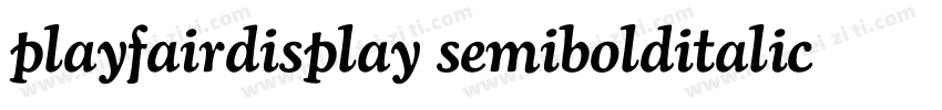 playfairdisplay semibolditalic字体转换
